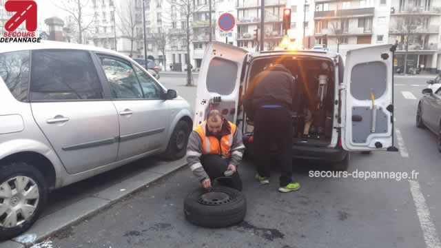 Réparation pneu sur place