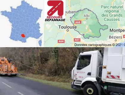 Dépannage auto et poids lourds Tarn, 81